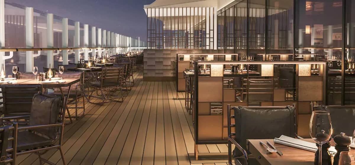 2- CHEF’S COURT <br> L’AREA RISTORANTE APERTA SULL’OCEANO