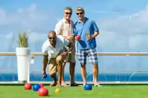 Terrain de bocce et de boulingrin