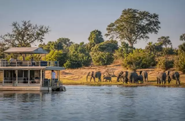 Navigazione nei pressi del Parco nazionale del Chobe