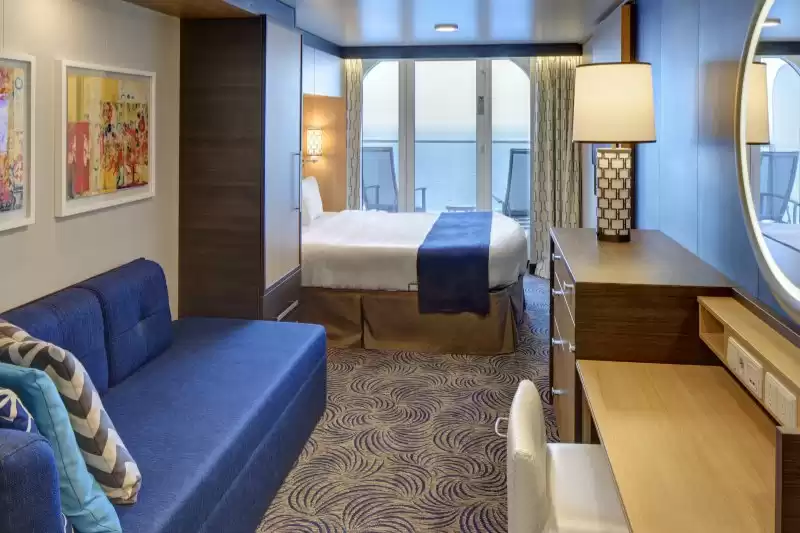 Cabina con vista sul mare e balcone