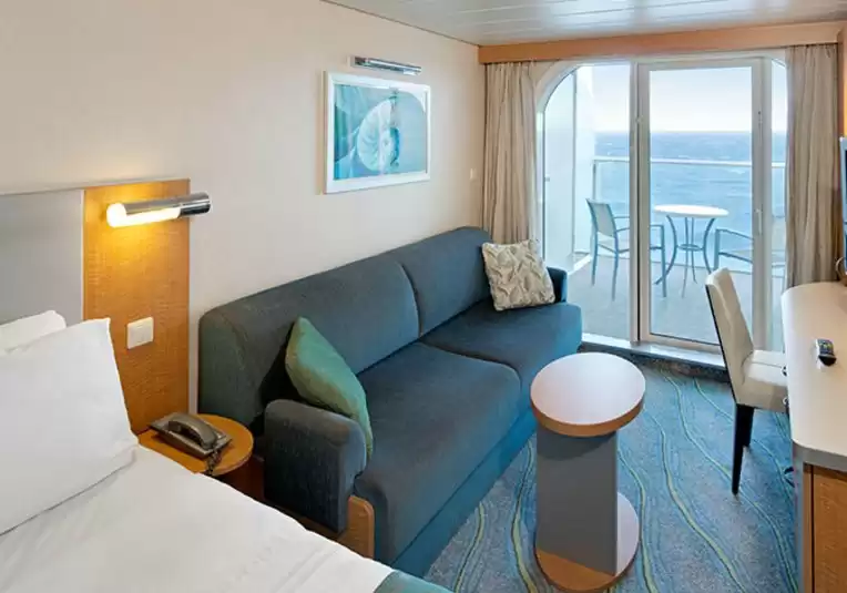 Cabina con vista sul mare e balcone