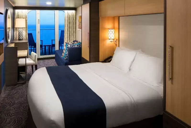 Cabina con vista sul mare e balcone