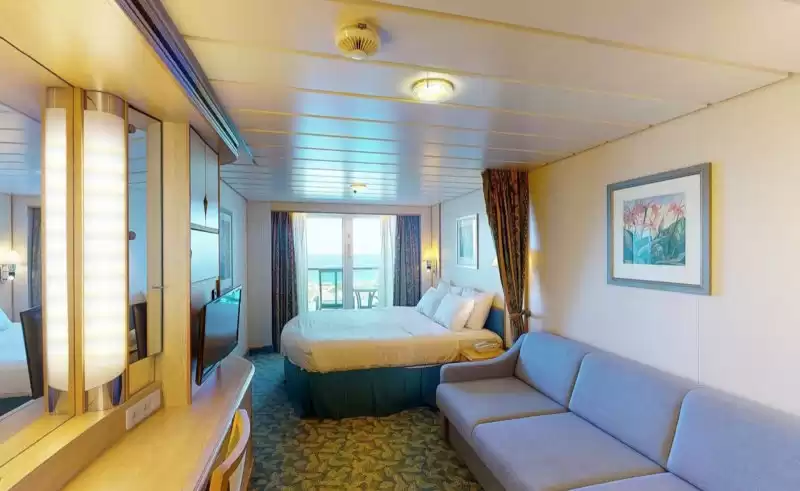 Cabina spaziosa con vista sul mare e balcone