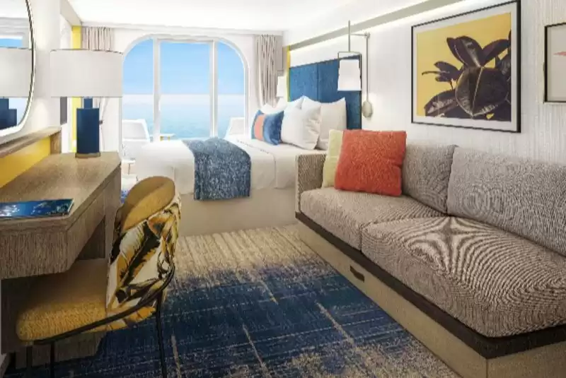 Cabina con vista sul mare e balcone