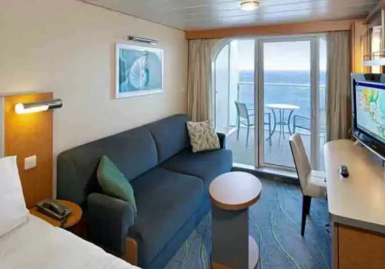 Cabina con vista sul mare e balcone